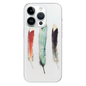 Odolné silikónové puzdro iSaprio - Three Feathers - iPhone 15 Pro