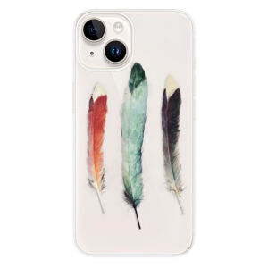 Odolné silikónové puzdro iSaprio - Three Feathers - iPhone 15 Plus