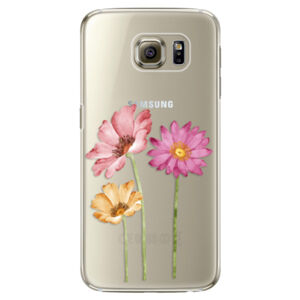 Plastové puzdro iSaprio - Three Flowers - Samsung Galaxy S6 Edge Plus