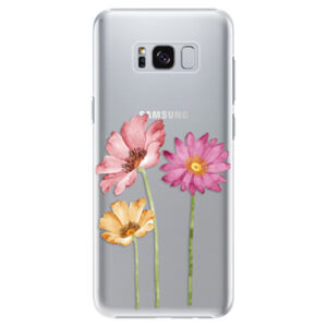 Plastové puzdro iSaprio - Three Flowers - Samsung Galaxy S8 Plus