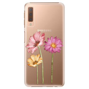 Plastové puzdro iSaprio - Three Flowers - Samsung Galaxy A7 (2018)