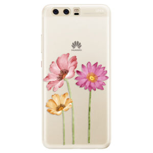 Silikónové puzdro iSaprio - Three Flowers - Huawei P10
