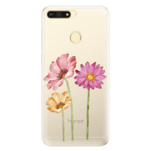 Silikónové puzdro iSaprio - Three Flowers - Huawei Honor 7A