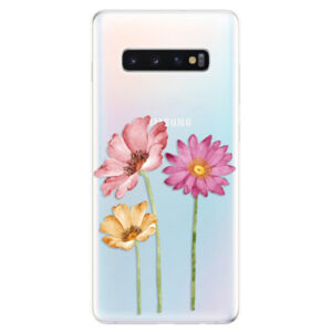 Odolné silikonové pouzdro iSaprio - Three Flowers - Samsung Galaxy S10+