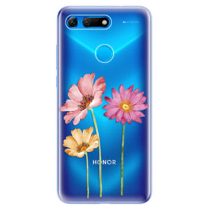 Odolné silikonové pouzdro iSaprio - Three Flowers - Huawei Honor View 20
