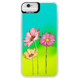 Neónové puzdro Blue iSaprio - Three Flowers - iPhone 6 Plus/6S Plus
