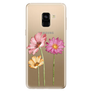 Odolné silikónové puzdro iSaprio - Three Flowers - Samsung Galaxy A8 2018