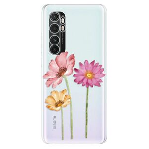 Odolné silikónové puzdro iSaprio - Three Flowers - Xiaomi Mi Note 10 Lite