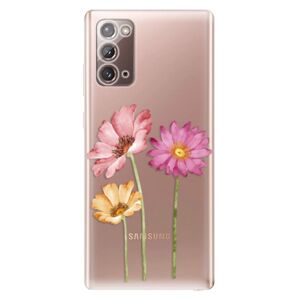 Odolné silikónové puzdro iSaprio - Three Flowers - Samsung Galaxy Note 20