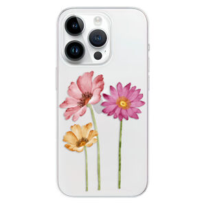 Odolné silikónové puzdro iSaprio - Three Flowers - iPhone 15 Pro