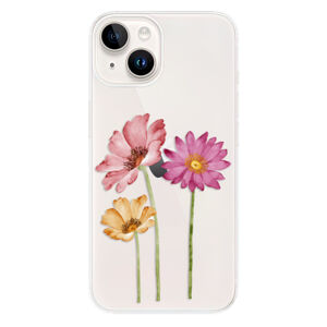 Odolné silikónové puzdro iSaprio - Three Flowers - iPhone 15 Plus