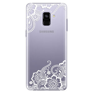 Plastové puzdro iSaprio - White Lace 02 - Samsung Galaxy A8+