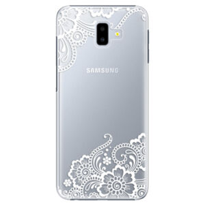 Plastové puzdro iSaprio - White Lace 02 - Samsung Galaxy J6+