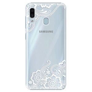 Plastové puzdro iSaprio - White Lace 02 - Samsung Galaxy A30