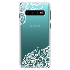 Plastové puzdro iSaprio - White Lace 02 - Samsung Galaxy S10