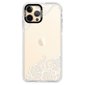 Silikónové puzdro Bumper iSaprio - White Lace 02 - iPhone 12 Pro