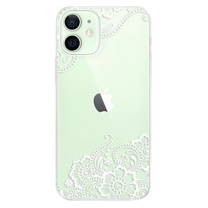 Odolné silikónové puzdro iSaprio - White Lace 02 - iPhone 12 mini