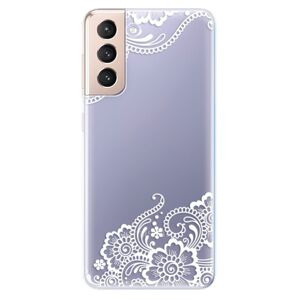 Odolné silikónové puzdro iSaprio - White Lace 02 - Samsung Galaxy S21