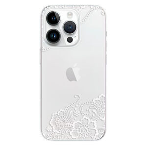 Odolné silikónové puzdro iSaprio - White Lace 02 - iPhone 15 Pro