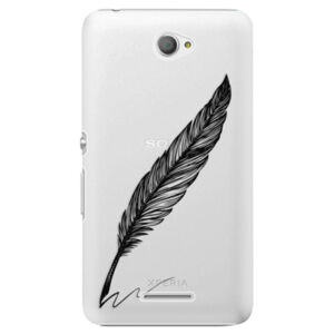 Plastové puzdro iSaprio - Writing By Feather - black - Sony Xperia E4