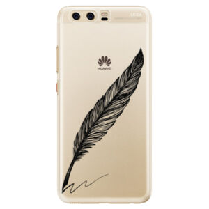 Plastové puzdro iSaprio - Writing By Feather - black - Huawei P10