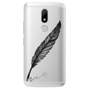 Plastové puzdro iSaprio - Writing By Feather - black - Lenovo Moto M