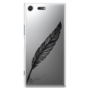 Plastové puzdro iSaprio - Writing By Feather - black - Sony Xperia XZ Premium
