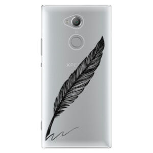 Plastové puzdro iSaprio - Writing By Feather - black - Sony Xperia XA2 Ultra