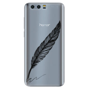 Silikónové puzdro iSaprio - Writing By Feather - black - Huawei Honor 9