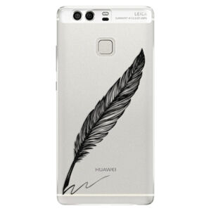 Silikónové puzdro iSaprio - Writing By Feather - black - Huawei P9