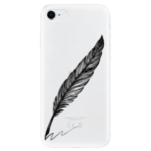 Odolné silikónové puzdro iSaprio - Writing By Feather - black - iPhone SE 2020