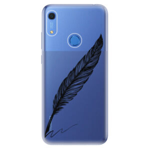 Odolné silikónové puzdro iSaprio - Writing By Feather - black - Huawei Y6s