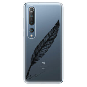 Odolné silikónové puzdro iSaprio - Writing By Feather - black - Xiaomi Mi 10 / Mi 10 Pro