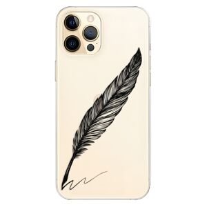 Odolné silikónové puzdro iSaprio - Writing By Feather - black - iPhone 12 Pro