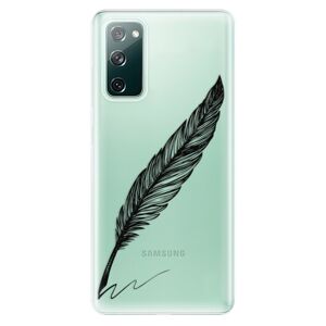 Odolné silikónové puzdro iSaprio - Writing By Feather - black - Samsung Galaxy S20 FE