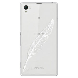 Plastové puzdro iSaprio - Writing By Feather - white - Sony Xperia Z1