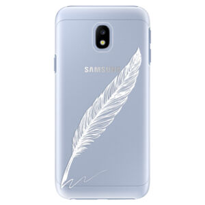 Plastové puzdro iSaprio - Writing By Feather - white - Samsung Galaxy J3 2017