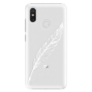 Plastové puzdro iSaprio - Writing By Feather - white - Xiaomi Mi 8