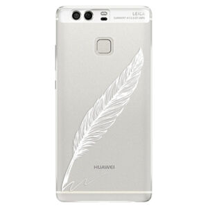 Silikónové puzdro iSaprio - Writing By Feather - white - Huawei P9