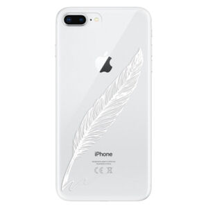 Odolné silikónové puzdro iSaprio - Writing By Feather - white - iPhone 8 Plus
