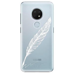 Plastové puzdro iSaprio - Writing By Feather - white - Nokia 6.2