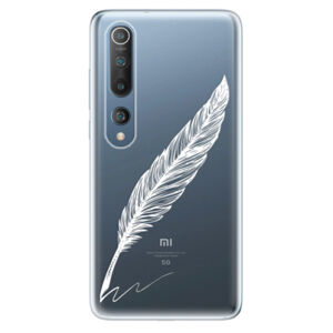 Odolné silikónové puzdro iSaprio - Writing By Feather - white - Xiaomi Mi 10 / Mi 10 Pro