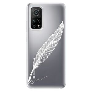 Odolné silikónové puzdro iSaprio - Writing By Feather - white - Xiaomi Mi 10T / Mi 10T Pro