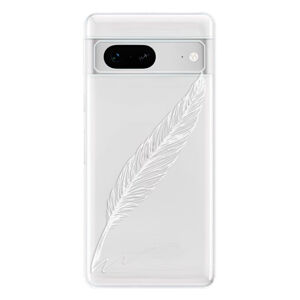 Odolné silikónové puzdro iSaprio - Writing By Feather - white - Google Pixel 7 5G