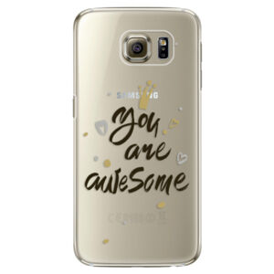 Plastové puzdro iSaprio - You Are Awesome - black - Samsung Galaxy S6