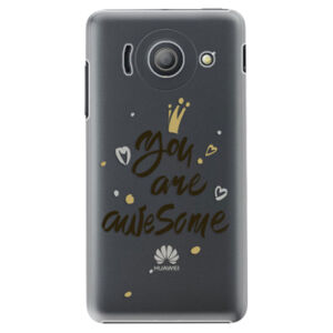 Plastové puzdro iSaprio - You Are Awesome - black - Huawei Ascend Y300