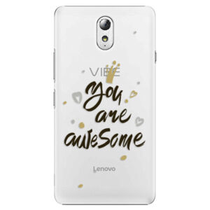 Plastové puzdro iSaprio - You Are Awesome - black - Lenovo P1m