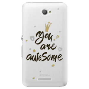 Plastové puzdro iSaprio - You Are Awesome - black - Sony Xperia E4