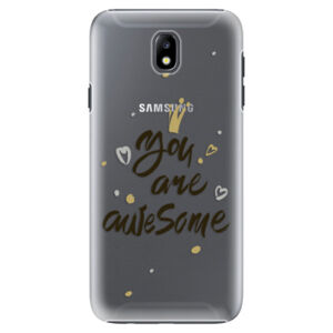 Plastové puzdro iSaprio - You Are Awesome - black - Samsung Galaxy J7 2017