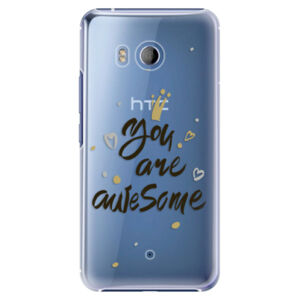 Plastové puzdro iSaprio - You Are Awesome - black - HTC U11